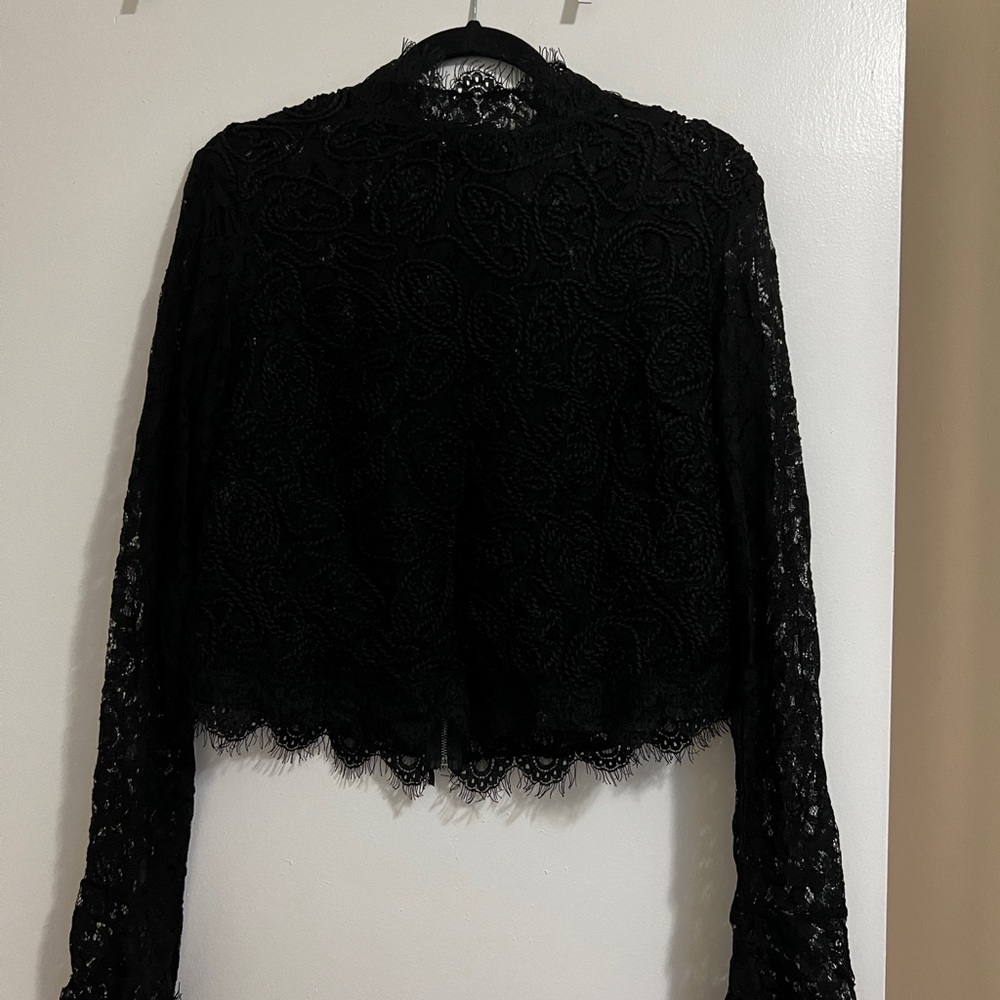 Zara Black Lace Blouse